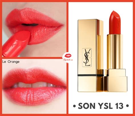 son ysl màu 13 review|son YSL màu cam.